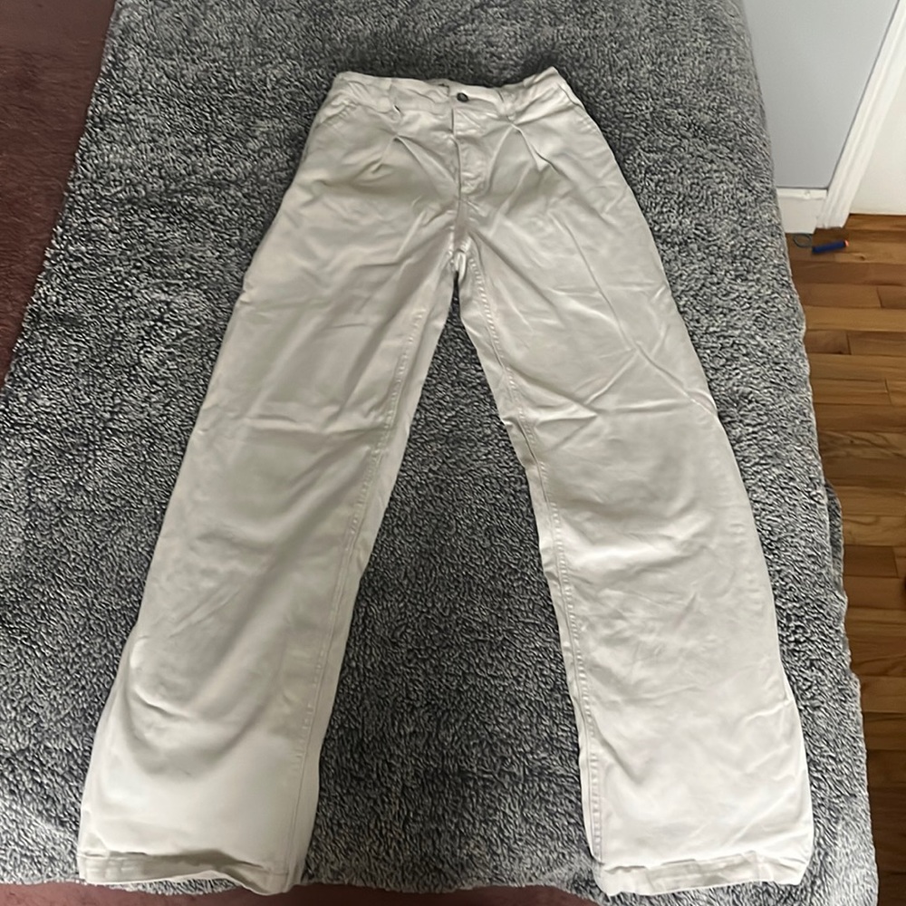Hollister Ultra High-Rise cream XS wide leg pant